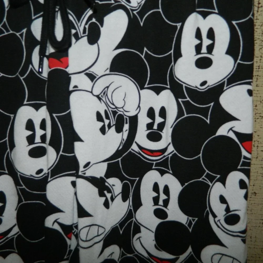 Disney Mickey Mouse Jogger Pajama Pants Sz S (U-35) - Picture 2 of 4